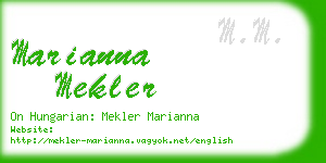 marianna mekler business card